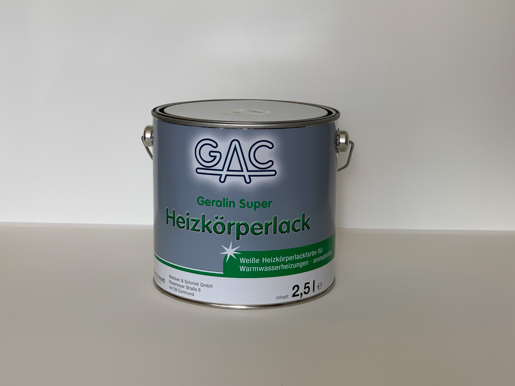 GAC Geralin Heizkörperlack 2,5lt weiß